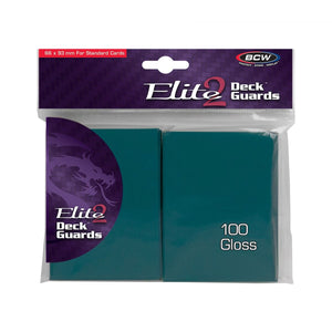 Deck Guards (Card Sleeves) Elite2 BCW Pack of 100 Gloss Teal