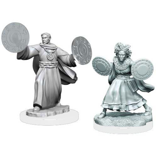 Critical Role Unpainted Miniatures: W1 Human Graviturgy & Chronurgy Wizards Mini-Figure