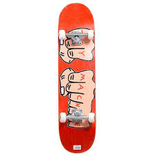 Toy Machine : Fists 7.35 Mini Complete Skateboard (red)