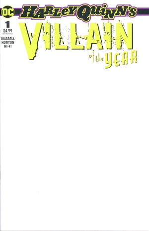 HARLEY QUINN VILLAIN OF THE YEAR #1 BLANK VAR ED