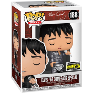 Elvis Presley 1968 Comeback Special Diamond Glitter Pop! Vinyl Figure - Entertainment Earth Exclusive