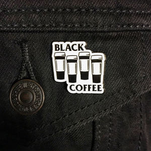 Enamel Pin: Black Coffee (Bort's Pin Emporium)