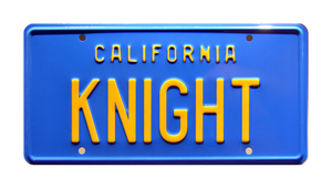Replica Prop License Plate: Knight Rider Michael Knight's '82 Trans Am 'KITT' KNIGHT Metal Stamped