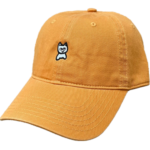 Hat: MEOW UNSTRUCTURED MINI CAT HAT ADJ-MUSTARD
