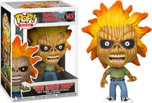 Iron Maiden : "Iron Maiden" Eddie Funko Pop #143 In BCW Pop! Figure Storage Box