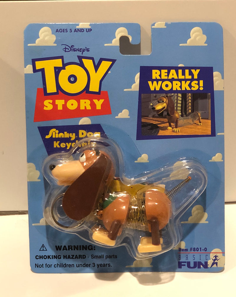 当時物　Toy Story Slinky Dog Keychain 新品 Toy Story : Slinky Dog Keychain MOC Vintage – Fun Box Monster Emporium