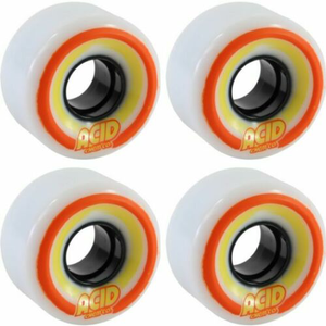 Acid Wheels Pods Conical White Skateboard Wheels - 55mm 86a (Set of 4)