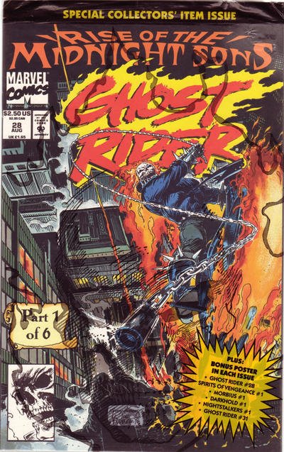 GHOST RIDER #28 (1990 2nd Series) 1st Appearance of The Midnight Sons