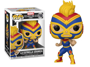 Pop! Marvel: Lucha Libre Captain Marvel Mint in BCW Pop Protector
