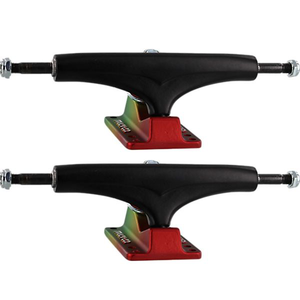 Gullwing Trucks 8.5" Shadow Black / Rasta Skateboard Trucks - 5.75" Hanger 8.5" Axle (Set of 2)