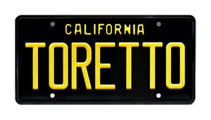 The Fast and the Furious Dodge Charger TORETTO Metal Stamped Vanity License Plate