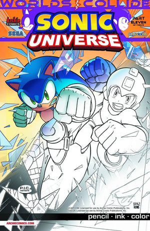Sonic Universe #54 Pencil Ink Color Variant Cover