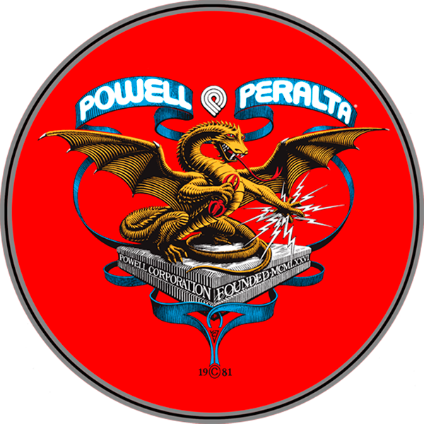 Sticker: Powell Peralta Dragon Banner 4" Circle