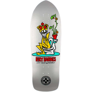 Black Label Skateboards Riky Barnes 100% Biodegradable Silver Old School Skateboard Deck - 10.25" x 31.5"