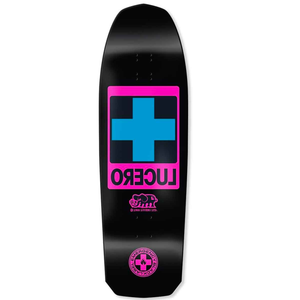 Black Label : Lucero Cross Skate Deck Black Dipped 10x32.88