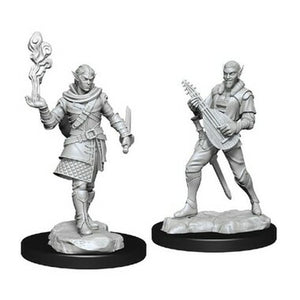 CRITICAL ROLE UNPAINTED MINIATURES: MALE PALLID ELF ROGUE & BARD Mini-Figure