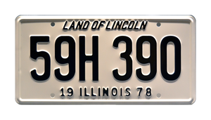 Replica Prop License Plate: Halloween Insane Asylum Station Wagon "59H 390" Metal Stamped