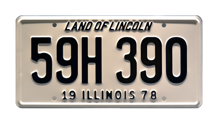 Replica Prop License Plate: Halloween Insane Asylum Station Wagon "59H 390" Metal Stamped