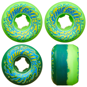 Slime Balls Vomit Mini 97a Skateboard Wheels -Double-Takes Green Swirl - 53mm - Set of 4