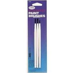Testors Shedproof Paint Brushes : 8704 (3 Brushes 2 Flat 1 Pointed)