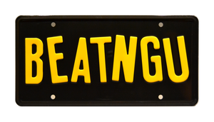 Jeepers Creepers 1941 Chevy COE Creeper Truck  "BEATNGU" Metal Stamped Replica Prop License Plate