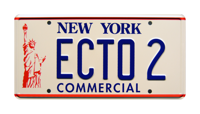 Replica Prop License Plate: Ghostbusters 2 Ectomobile "ECTO 2" Metal Stamped