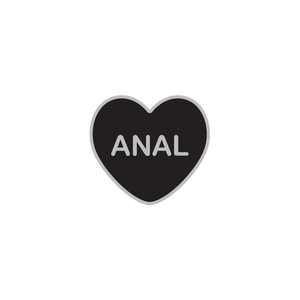 Enamel Pin: Anal Candy Black Heart (YESTERDAYS)