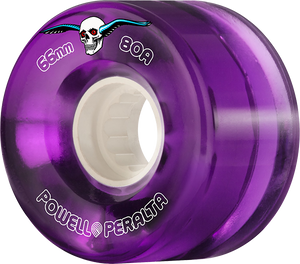 Powell Peralta H2 Clear Cruiser 66mm 80a Purple Wheels (Set of 4)