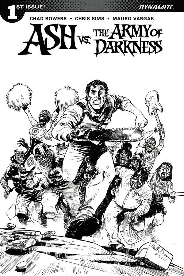 Ash vs. The Army of Darkness #1 Cover F 1:20 Brown B&W Cover