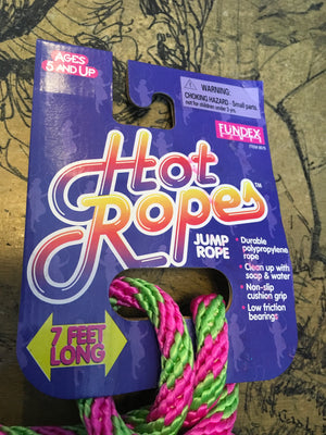HOT ROPES Jump Rope! Classic 90's Colors (1998 Fundex Games) Green & Pink