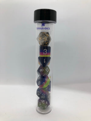 Sirius Dice : Pink/Green/Blue Translucent Resin Set