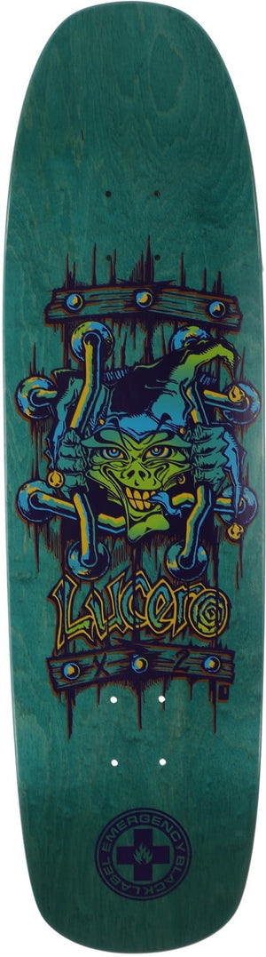 EMERGENCY LUCERO X2 8.88" SKATEBOARD DECK Turquoise Stain