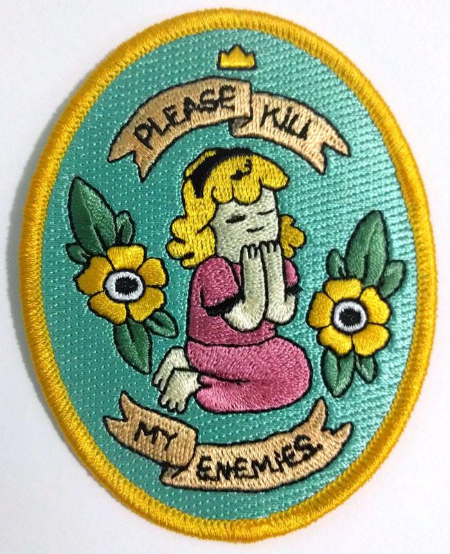 Patch (Embroidered): Please Kill My Enemies by Michael Sweater