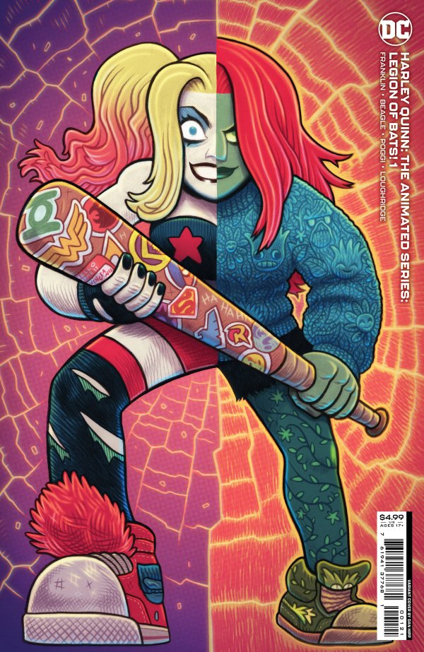 HARLEY QUINN THE ANIMATED SERIES LEGION OF BATS #1 (OF 6) CVR B DAN HIPP CARD STOCK VAR (MR)