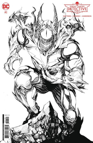 KNIGHT TERRORS DETECTIVE COMICS #1 (OF 2) CVR F INC 1:50 BERNARD CHANG B&W CARD STOCK VAR