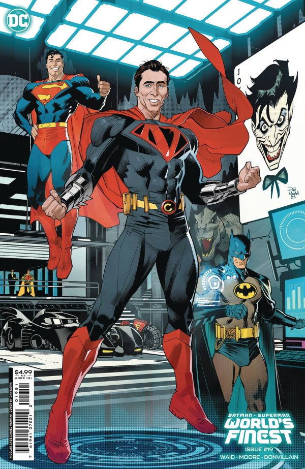 BATMAN SUPERMAN WORLDS FINEST #19 CVR C DAN MORA NICOLAS CAGE SUPER-VARIANT CARD STOCK VAR