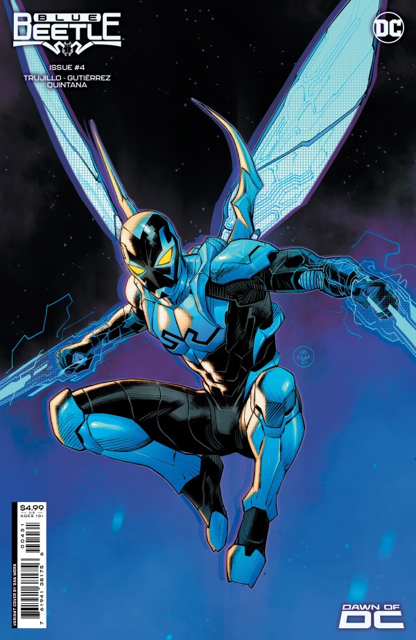 BLUE BEETLE #4 (2023) CVR B DAN MORA CARD STOCK VAR