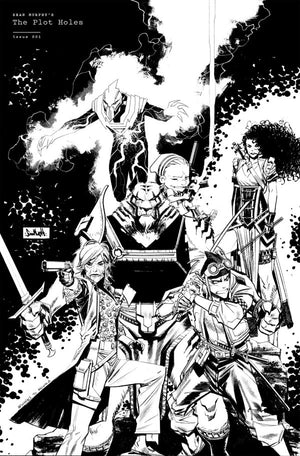 PLOT HOLES #1 (OF 5) CVR K 50 COPY INCV B&W MIGNOLA HOMAGE (