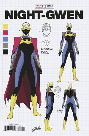 HEROES REBORN NIGHT-GWEN #1 GARRON DESIGN VAR