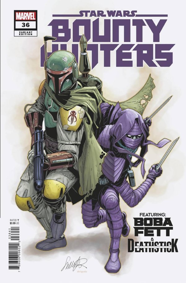 STAR WARS: BOUNTY HUNTERS #36 SALVADOR LARROCA  BOBA FETT & DEATH STICK VARIANT