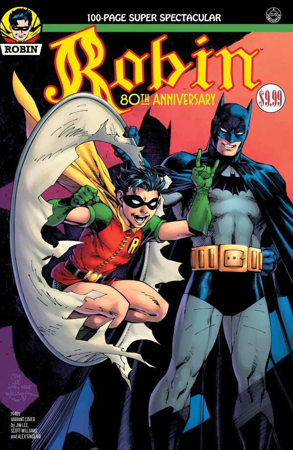 ROBIN 80TH ANNIV 100 PAGE SUPER SPECT #1 1940S JIM LEE VAR E – Fun