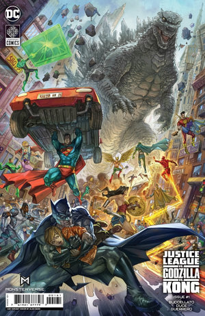 JUSTICE LEAGUE VS GODZILLA VS KONG #1 (OF 7) CVR I INC 1:50 ALAN QUAH CARD STOCK VAR