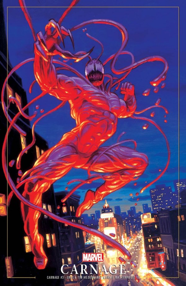 CARNAGE #3 (2024) GREG AND TIM HILDEBRANDT CARNAGE MARVEL MASTERPIECES III VARIANT