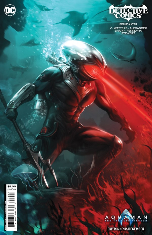 DETECTIVE COMICS #1079 CVR D FRANCESCO MATTINA AQUAMAN AND THE LOST KINGDOM CARD STOCK VAR