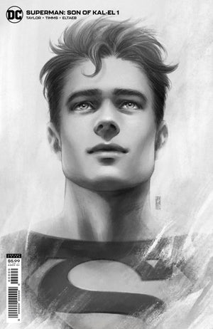 SUPERMAN SON OF KAL-EL #1 INC 1:25 JEN BARTEL HEADSHOT CARD STOCK VAR