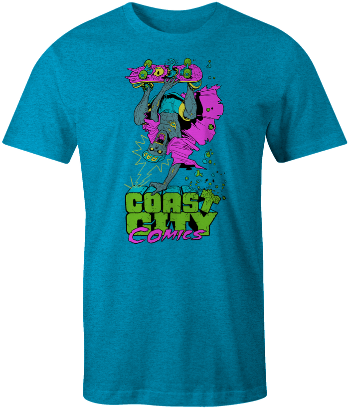 T-SHIRT: Coast City Comics -  RAD WRAITH Shirt By James Callahan (BLUE HEATHER)