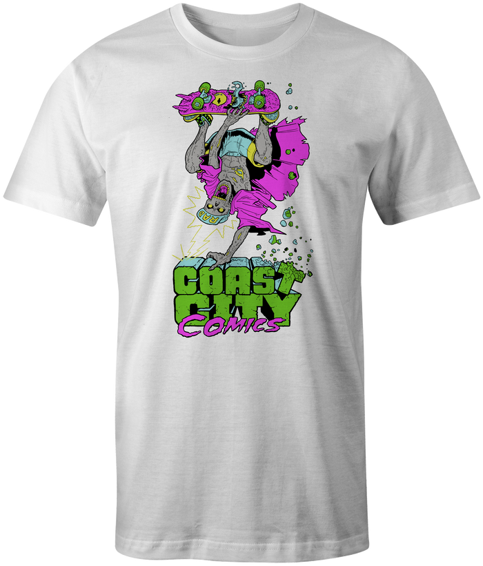 T-Shirt: Coast City Comics - RAD WRAITH Shirt By James Callahan (White T-Shirt)