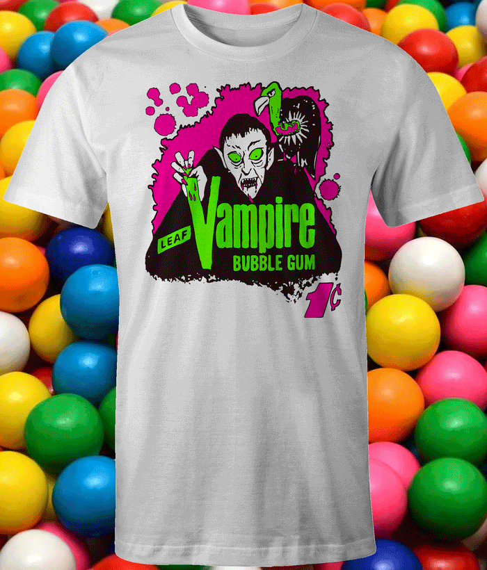 T-SHIRT: VAMPIRE BUBBLE GUM! (Neon Shirt!)